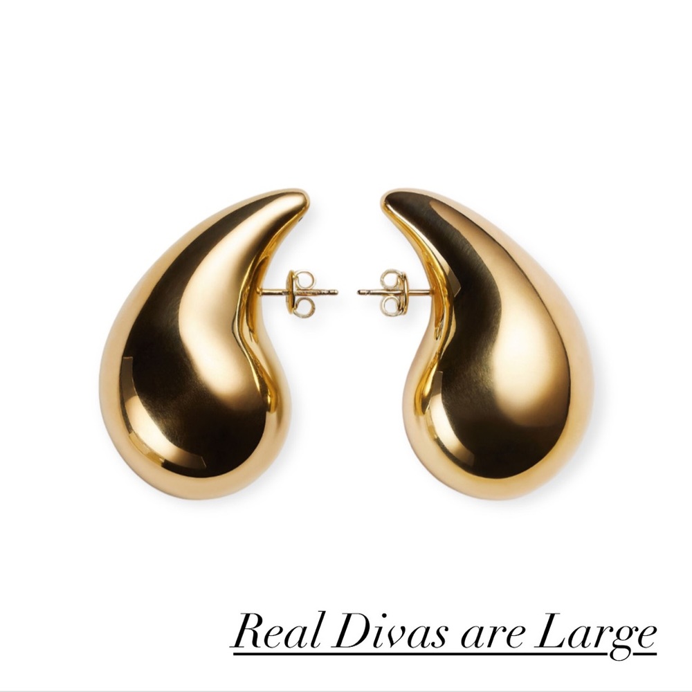 Earrings round dropped